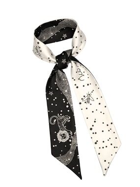 LEO Purse Scarf Silk Hair Scarf for Handbags – A Double-Sided Scarves